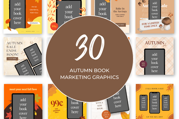 Download Autumn Book Marketing Canva Templates - Canva Collection