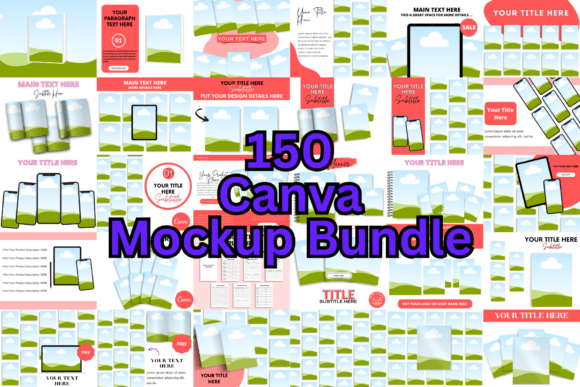 Download 150 Canva Mockup Bundle Template - Canva Collection