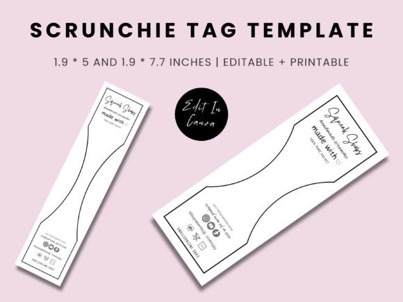 Download Canva Printable Scrunchie Tag Template - Canva Collection