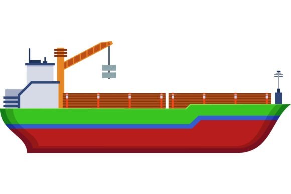 Download Cartoon Drawing of Cargo Vessel or Bulk - Bulk Collection