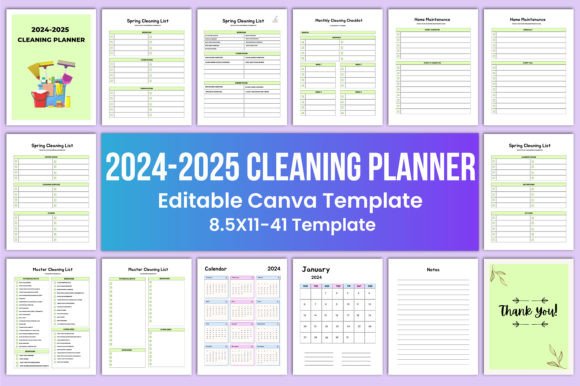 Download 2024-2025 CLEANING PLANNER Canva - Canva Collection