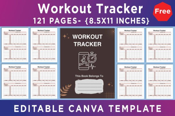 Download Workout Tracker Canva Template, - Canva Collection
