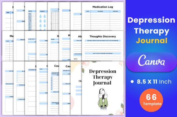 Download Depression Therapy Journal, Canva - Canva Collection