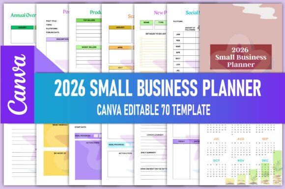 Download 2026 Small Business Planner Canva KDP - Canva Collection