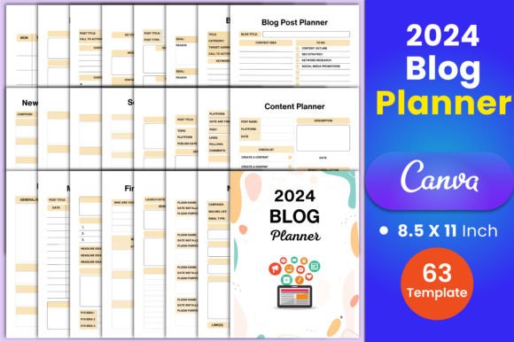 Download 2024 Blog Planner Canva Interior - Canva Collection