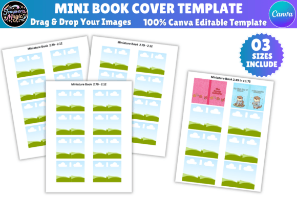 Download Mini Book Covers Canva Editable Template - Canva Collection