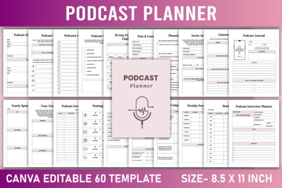 Download Editable Podcast Planner Canva Template - Canva Collection