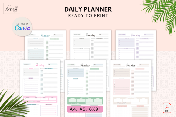 Download CANVA Template Daily Planner - Canva Collection