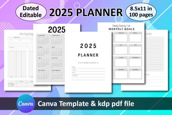 Download 2025 Planner - Canva Template &amp; PDF - Canva Collection