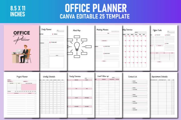 Download Office Planner Canva KDP - Canva Collection