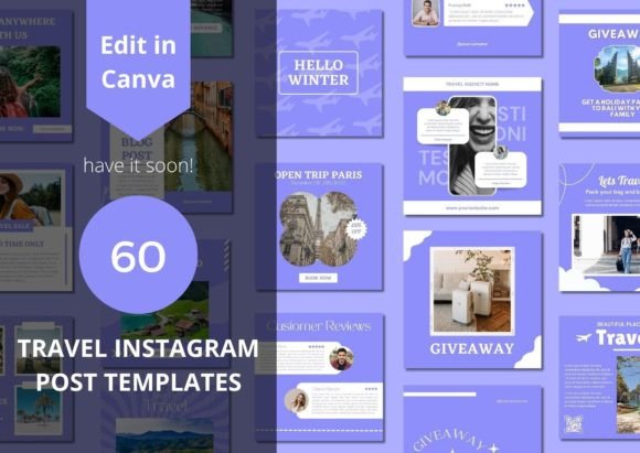 Download 60 Travel Social Media Canva Templates - Canva Collection