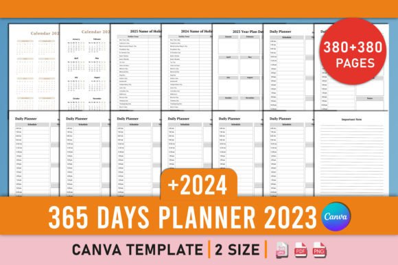Download 2 Years 365 Days Planner Canva Interior - Canva Collection