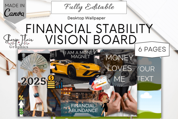 Download Financial Stability Vision Board | Canva - Canva Collection