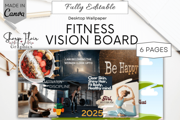 Download Editable Fitness Vision Board | Canva - Canva Collection