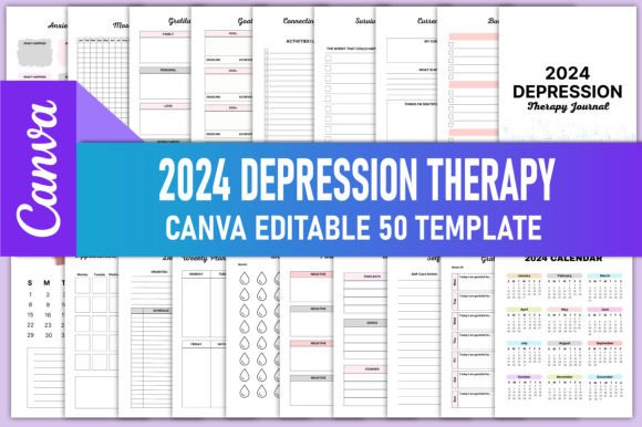 Download 2024 Depression Therapy Journal Canva - Canva Collection