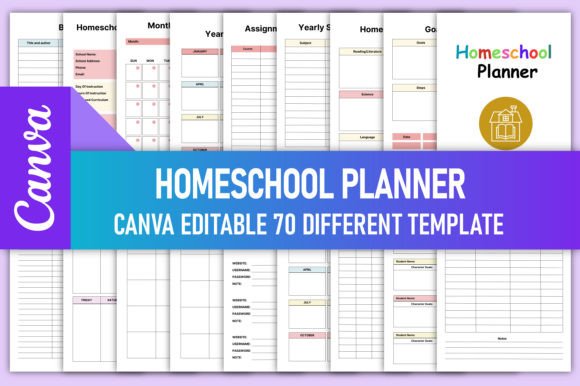 Download Homeschool Planner Bundle Canva Template - Canva Collection