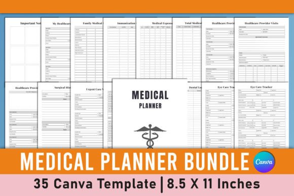 Download Medical Planner Bundle Canva Template - Canva Collection