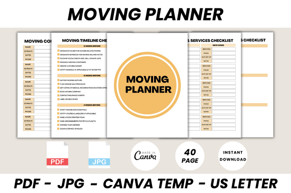 Download Moving Planner Canva Template - Canva Collection