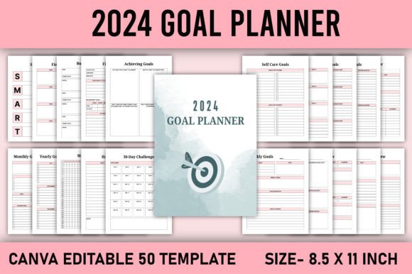 Download 2024 Goal Planner Canva Template - Canva Collection