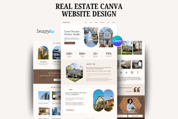 Download Real Estate Website Canva Templates - Canva Collection