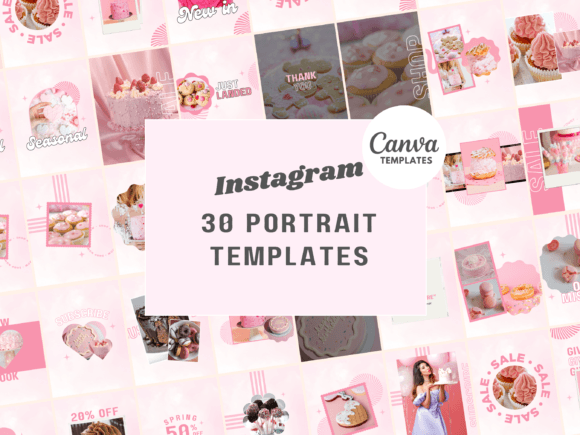 Download Pink Cloudy Instagram Canva Templates - Canva Collection