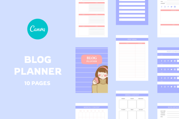 Download Blog Planner Canva Template - Canva Collection