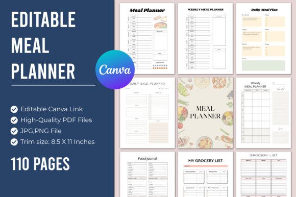 Download Meal Planner Canva Interior - Canva Collection