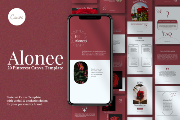 Download Pinterest Canva Template - Alonee - Canva Collection