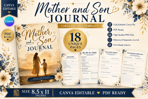 Download Mother and Son Journal | Canva Template - Canva Collection