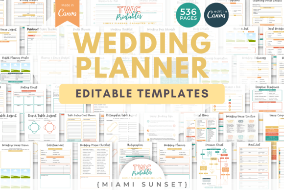 Download Wedding Planner Canva Templates | MIAMI - Canva Collection