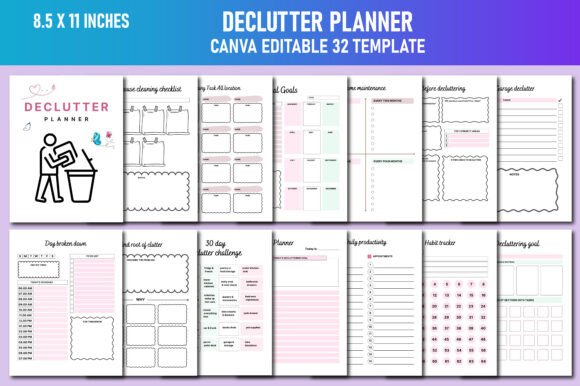 Download Declutter Planner Canva KDP - Canva Collection