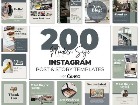 Download Modern Instagram Canva Templates Kit - Canva Collection