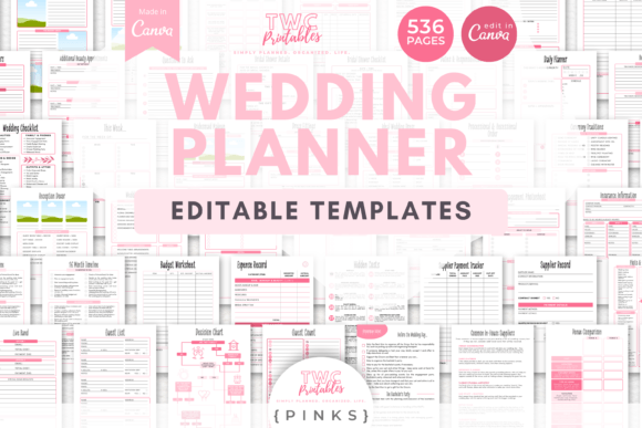 Download Wedding Planner Canva Templates | PINKS - Canva Collection