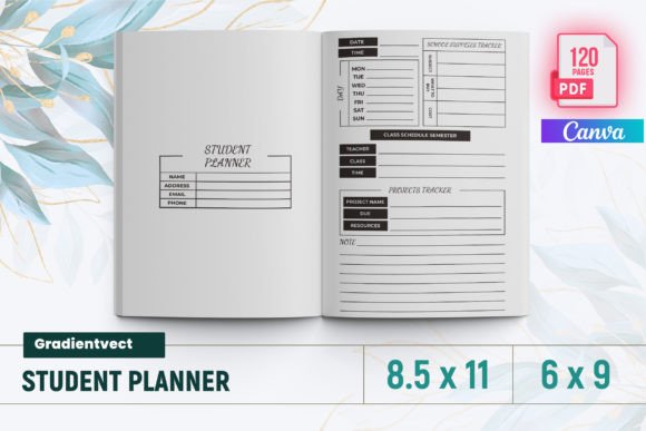 Download (KDP) Student Planner Canva - Canva Collection