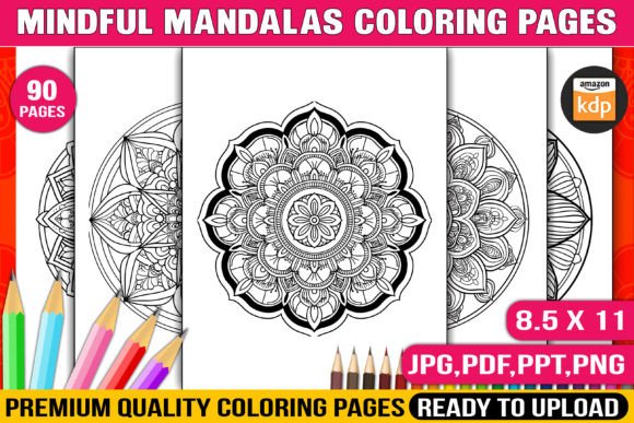 Download 90 Mindful Mandalas Coloring Pages - Premium Bundle