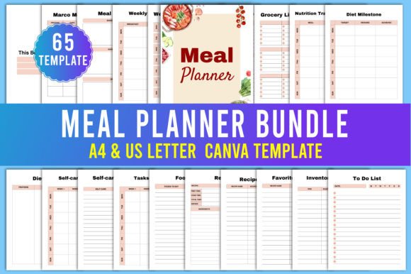 Download Meal Planner Bundile Canva Templates - Canva Collection