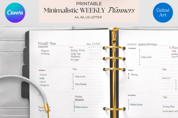 Download Editable Canva Weekly Planner Templates - Canva Collection