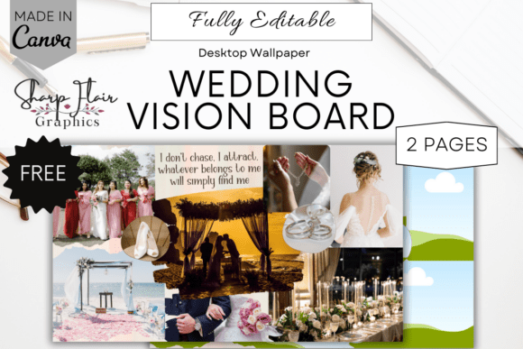 Download Editable Wedding Vision Board | Canva - Canva Collection
