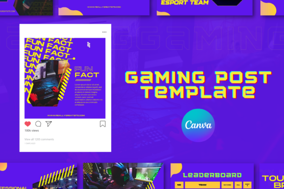 Download Gamers - Gaming Canva Post Template - Canva Collection