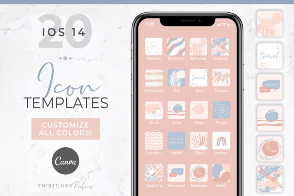 Download IOS 14 Icon Canva Templates | Rose - Canva Collection