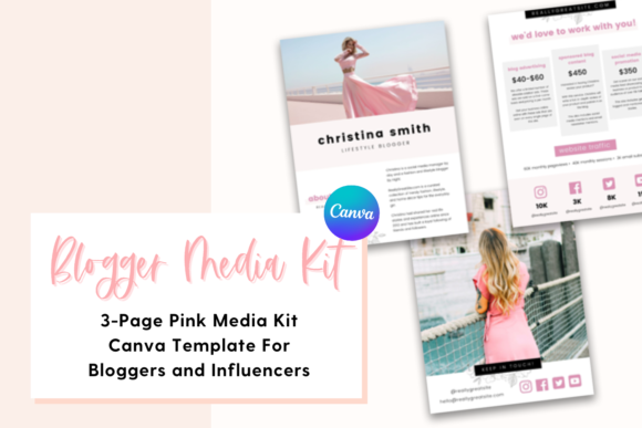 Download 3-Page Pink Media Kit Canva Template - Canva Collection
