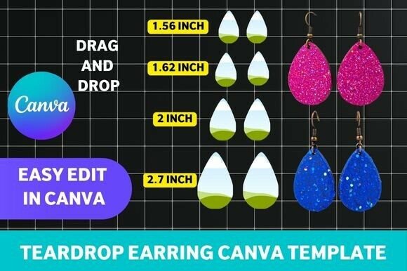 Download Teardrop Earring Canva TemplateTeardrop - Canva Collection