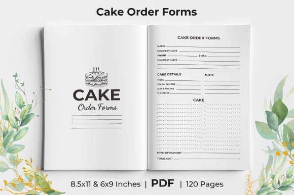 Download Cake Order Form KDP Template - Premium Resources
