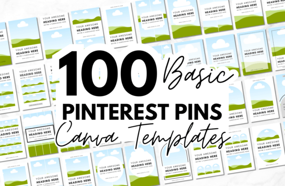 Download 100 Basic Pinterest Pin Canva Templates - Canva Collection