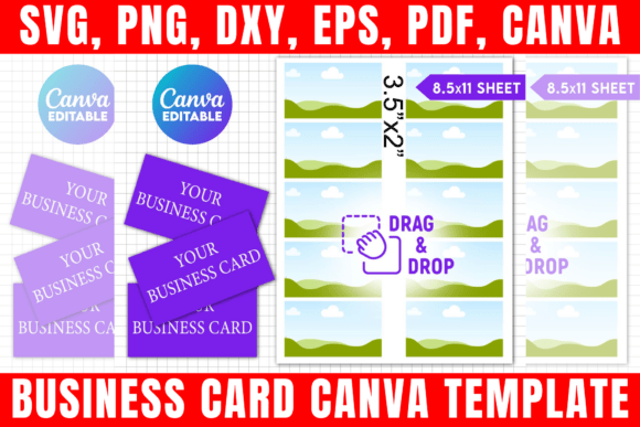 Download Business Card Canva Template SVG - Canva Collection