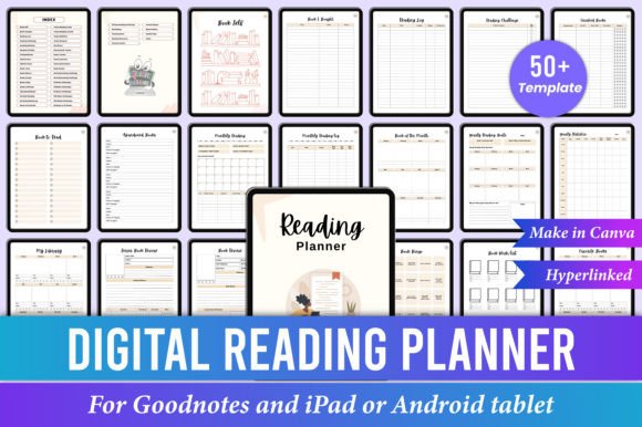 Download Digital Reading Planner for Ipad Canva - Canva Collection