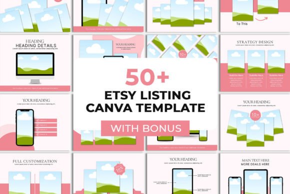 Download 50+ Etsy Listing Canva Template Set - Canva Collection