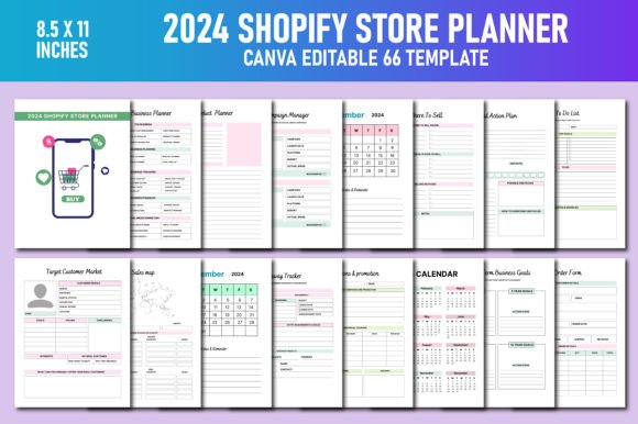Download 2024 Shopify Store Planner Canva KDP - Canva Collection