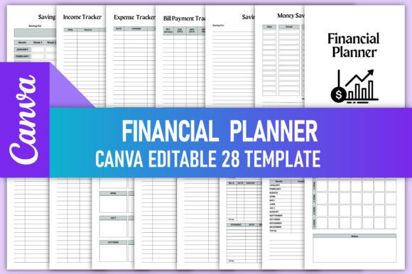 Download Editable Financial Planner Canva KDP - Canva Collection
