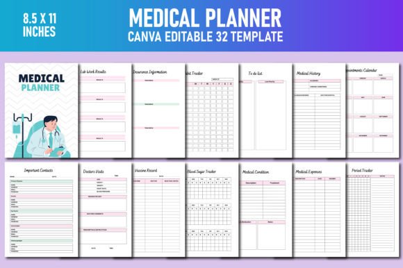 Download Medical Planner Canva KDP - Canva Collection